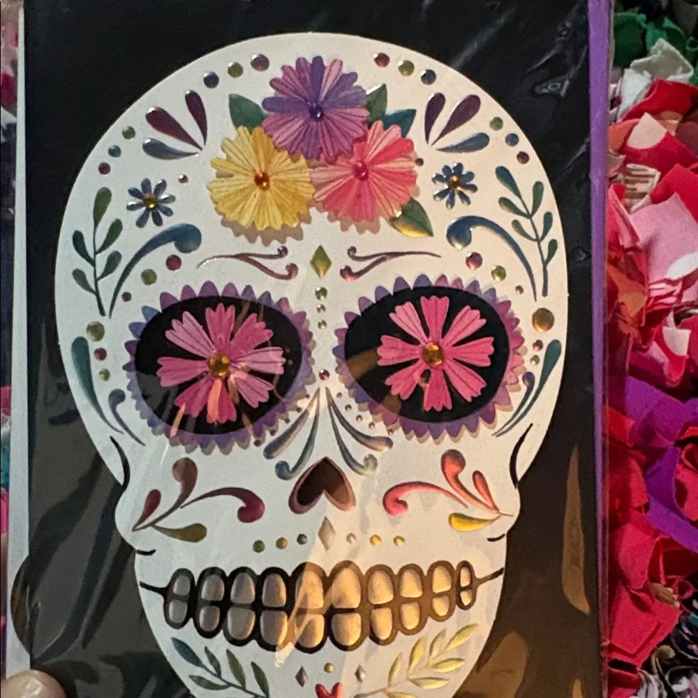 🆕American Greetings-Papyrus ‘Day Of the Dead’ Sugar Skull Card